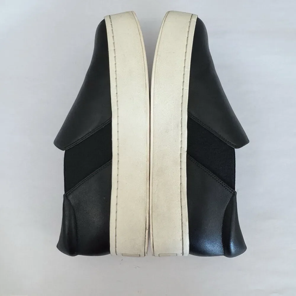Vince Warren Black Leather Women's Platform Sneakers - Picture 6 of 16